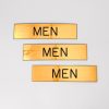 Engraved Sign Men Adhesive Back Gold | Swanson Christian Products