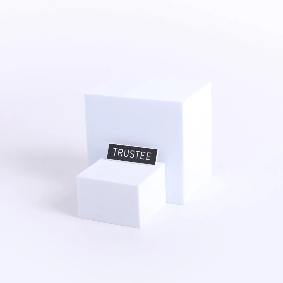 Badge Engraved Trustee Black Pin- Swanson Christian Products