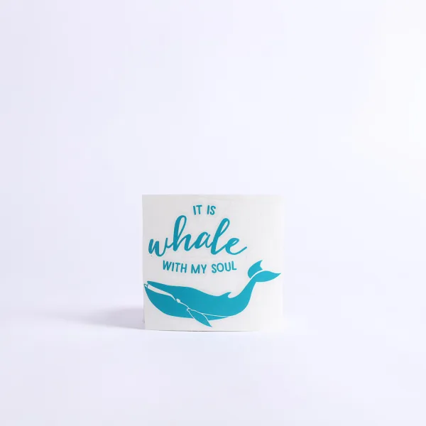 Multi-Purpose Decal - Whale With My Soul - Teal - 4Inx4In | Swanson Christian Products