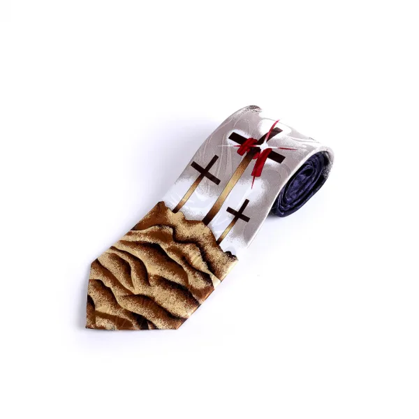 Tie Polyester - Three Crosses with Twinkle | Swanson Christian Products