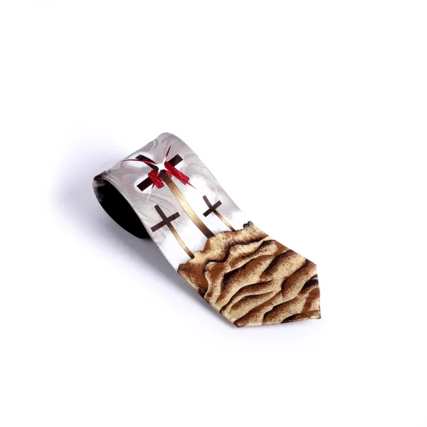 Tie Polyester - Three Crosses with Twinkle | Swanson Christian Products