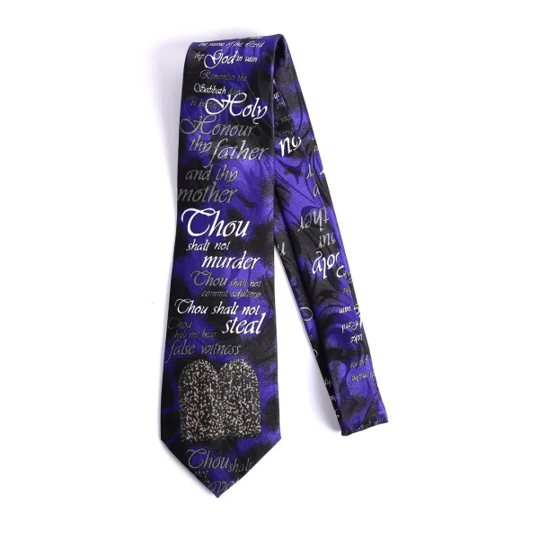 Tie Polyester - Ten Commandment - Blue | Swanson Christian Products
