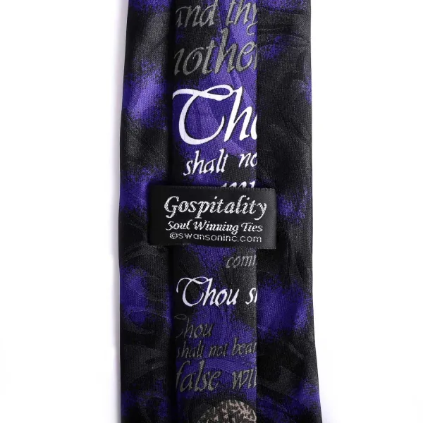 Tie Polyester - Ten Commandment - Blue | Swanson Christian Products