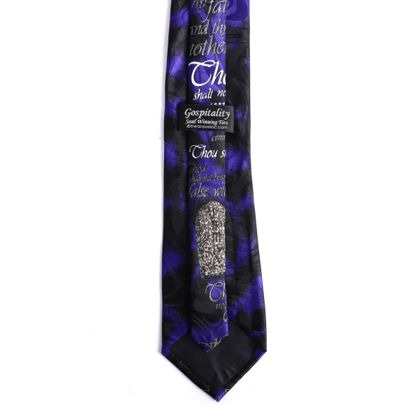 Tie Polyester - Ten Commandment - Blue | Swanson Christian Products