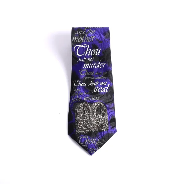 Tie Polyester - Ten Commandment - Blue | Swanson Christian Products
