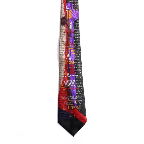 Tie Polyester - John 3:16 - Black | Swanson Christian Products