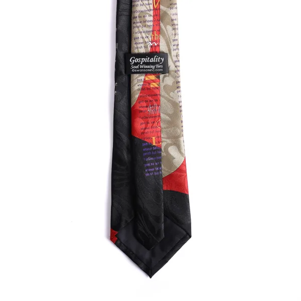 Tie Polyester - John 3:16 - Black | Swanson Christian Products