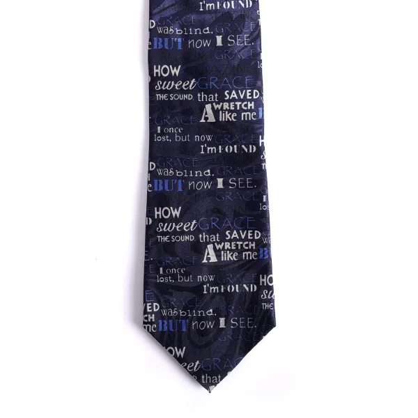 Tie Polyester - Amazing Grace - Blue | Swanson Christian Products