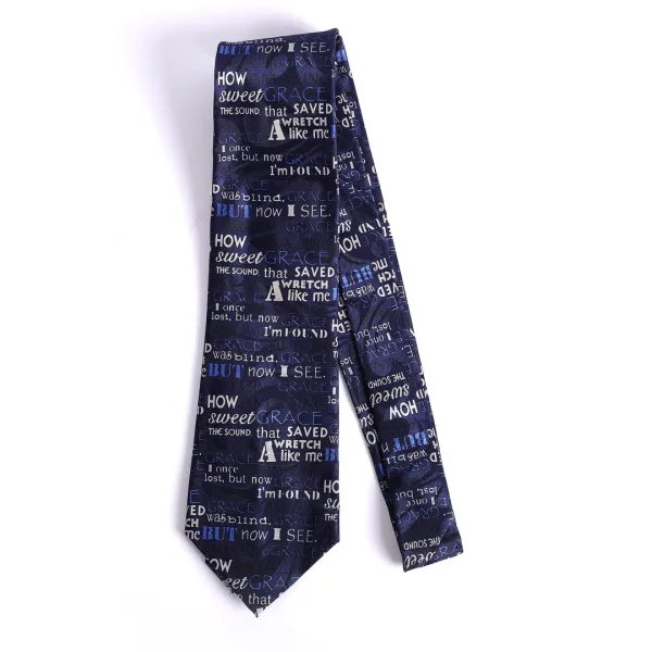 Tie Polyester - Amazing Grace - Blue | Swanson Christian Products