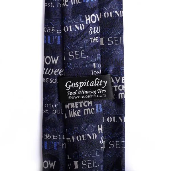 Tie Polyester - Amazing Grace - Blue | Swanson Christian Products