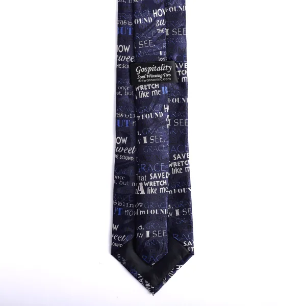 Tie Polyester - Amazing Grace - Blue | Swanson Christian Products