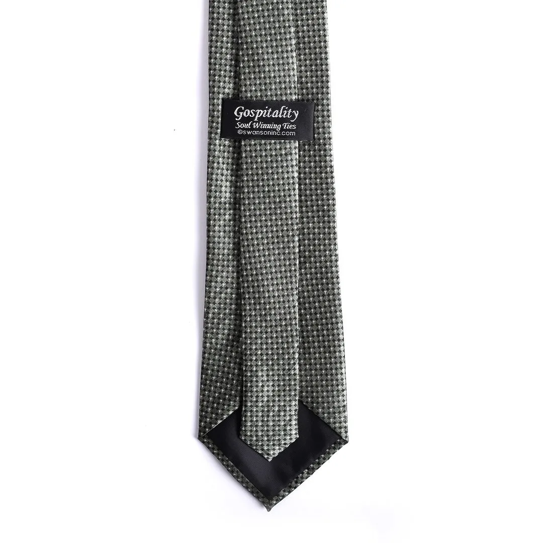 Tie Polyester - Green Cross - Swanson Christian Products