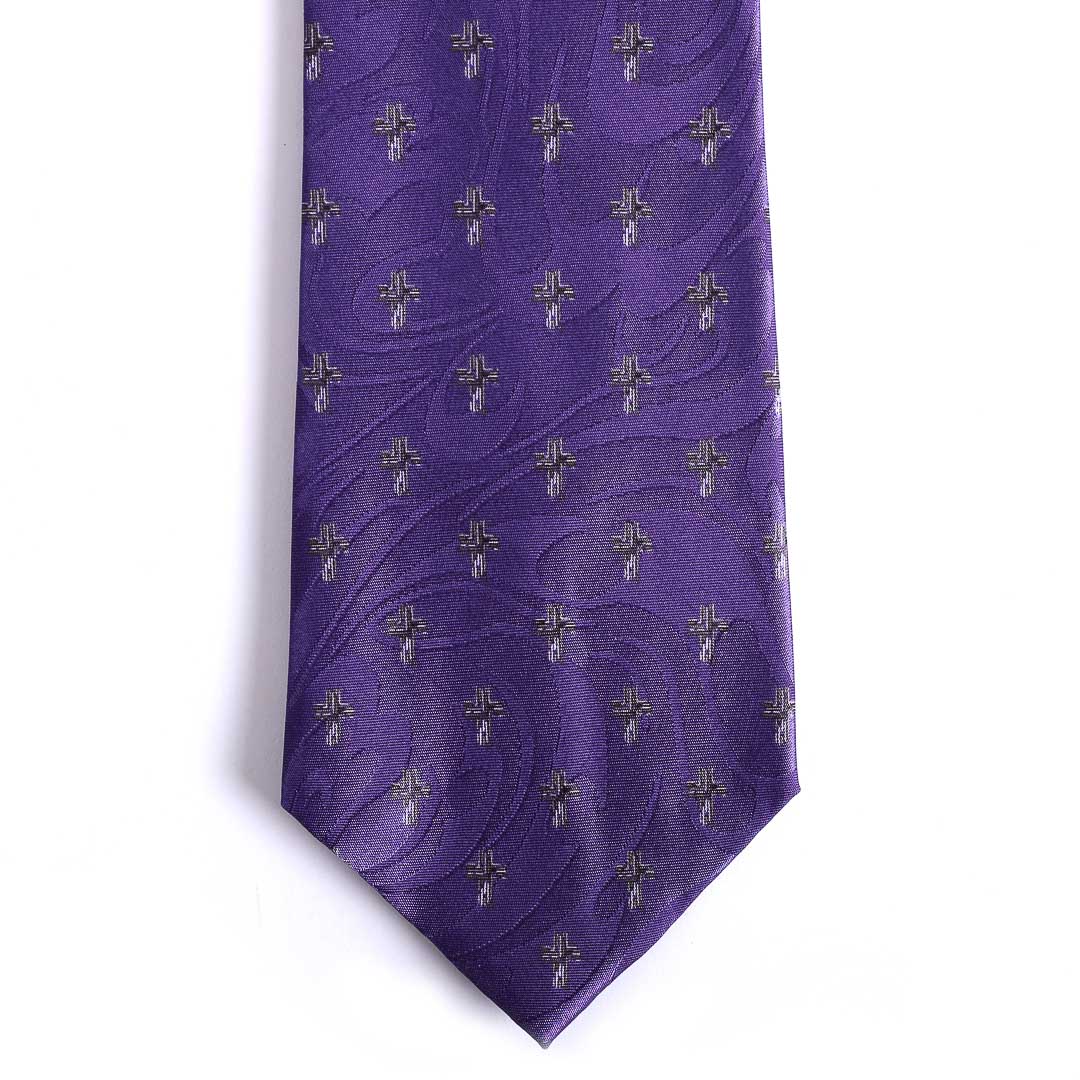 Tie Polyester - Purple Cross - Swanson Christian Products