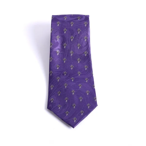 Tie Polyester - Purple Cross - Swanson Christian Products