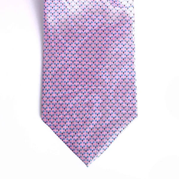 Tie Polyester - Diamond Cross - Pink - Swanson Christian Products