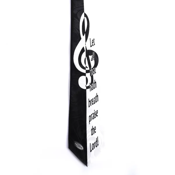 Tie Polyester - Let All That Hath Breath Praise Him - Gray | Swanson Christian Product