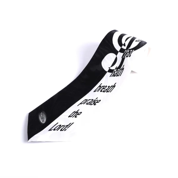 Tie Polyester - Let All That Hath Breath Praise Him - Gray | Swanson Christian Product