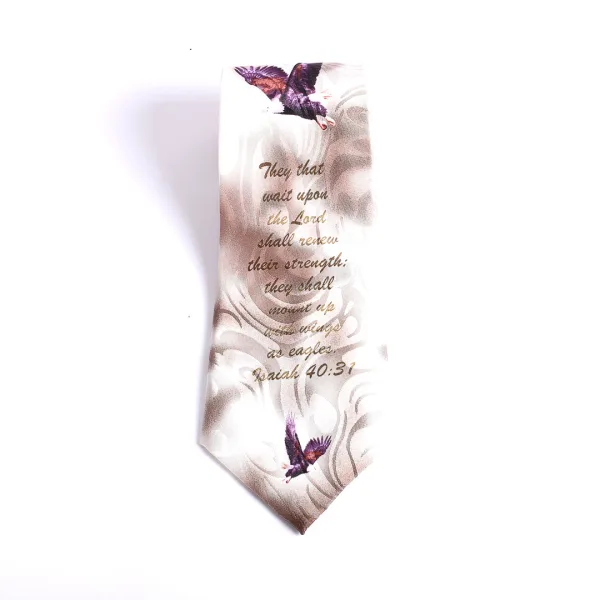 Tie Polyester - Isaiah 40:31 Eagles - Brown -Swanson Christian Product