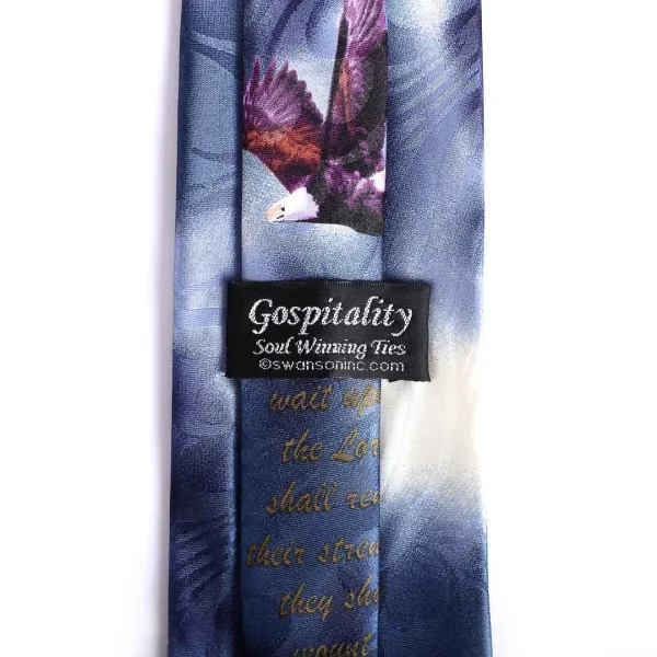 Tie-Color Navy Blue-Isaiah 40:31 Eagles -Swanson Christian Product