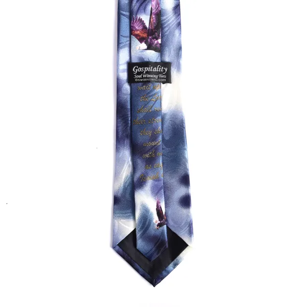 Tie-Color Navy Blue-Isaiah 40:31 Eagles -Swanson Christian Product
