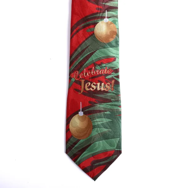 Tie Polyester - Celebrate Jesus - Red | Swanson Christian Products