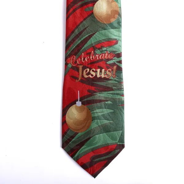 Tie Polyester - Celebrate Jesus - Red | Swanson Christian Products