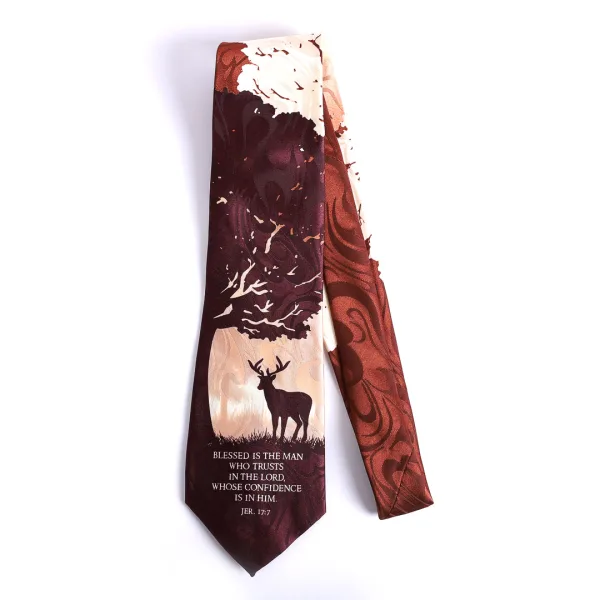 Tie Polyester - Jer. 17:7 - Deer | Swanson Christian Products