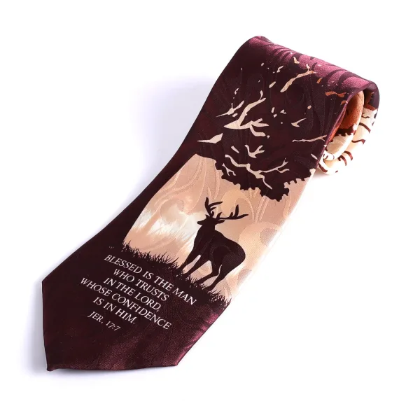 Tie Polyester - Jer. 17:7 - Deer | Swanson Christian Products
