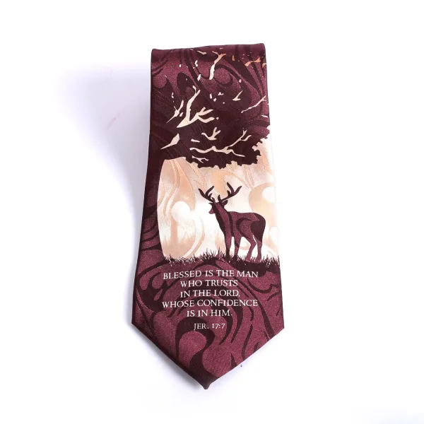 Tie Polyester - Jer. 17:7 - Deer | Swanson Christian Products
