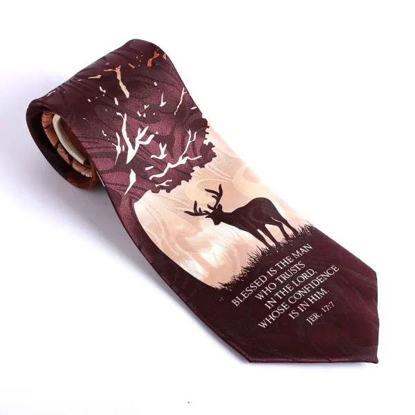 Tie Polyester - Jer. 17:7 - Deer | Swanson Christian Products