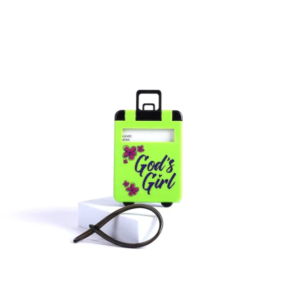 Luggage Tag Suitcase Gods Girl Green- Swanson Christian Products