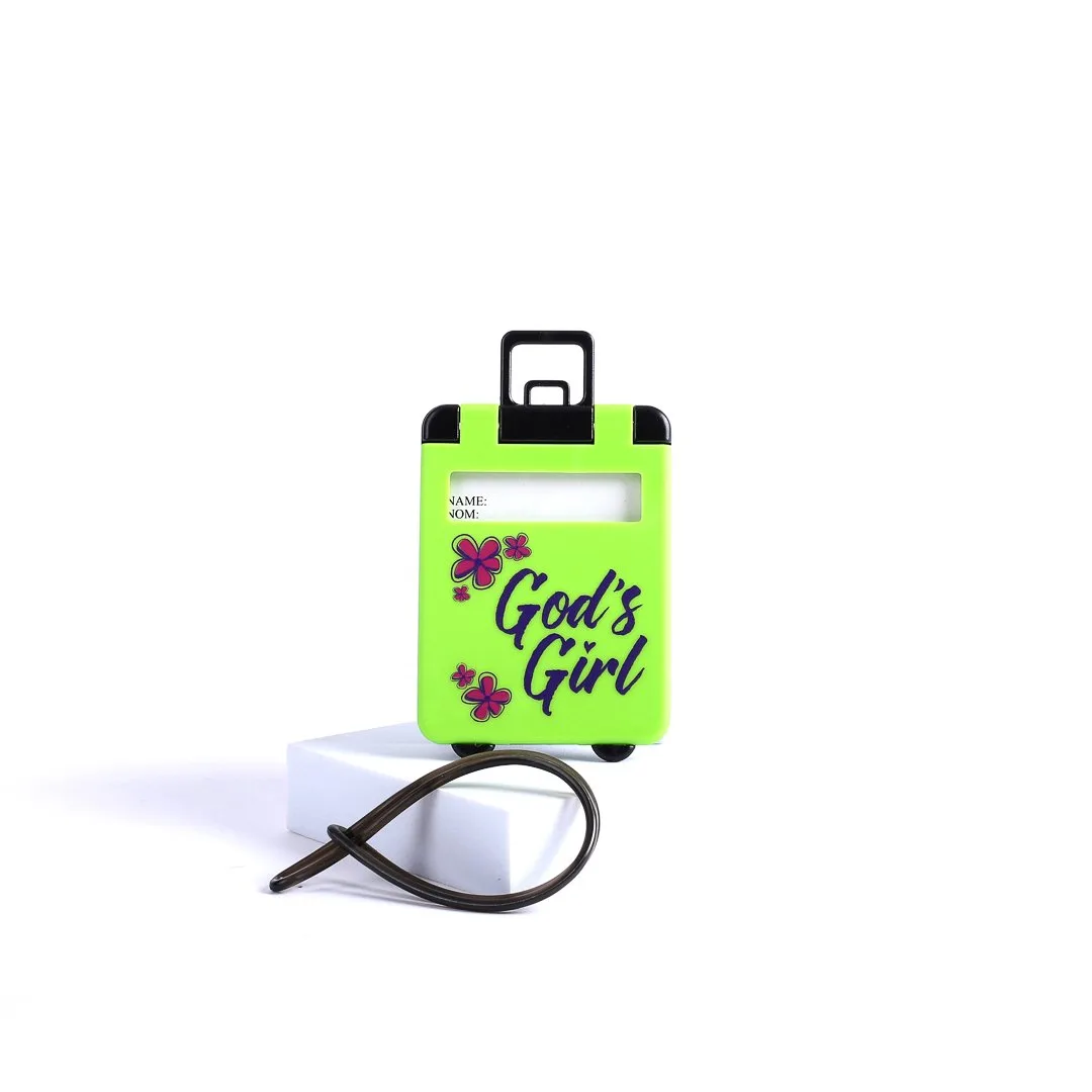 Luggage Tag Suitcase Gods Girl Green- Swanson Christian Products