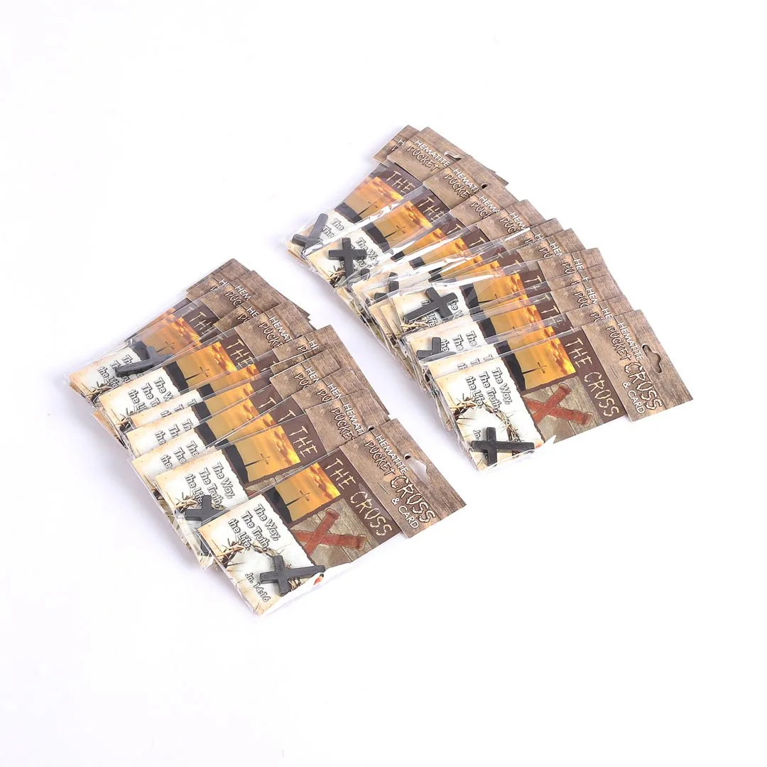 Hematite Pocket Cross & Card- Swanson Christian Products