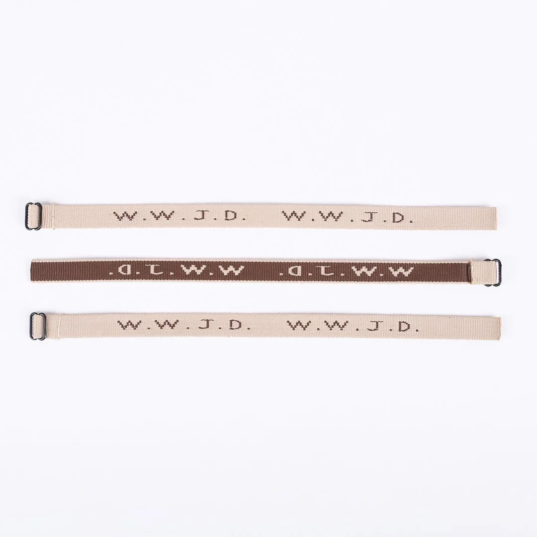 wwjd bracelet - tan