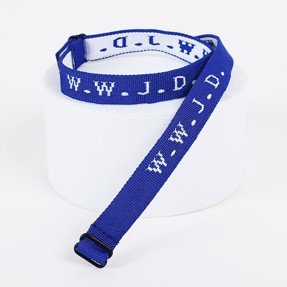 Bracelet Woven WWJD Royal Blue PK25 - Image 4