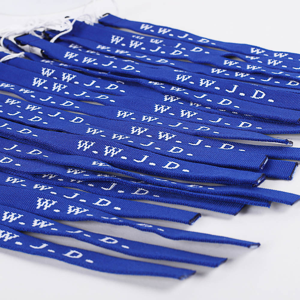 Bracelet Woven WWJD Royal Blue PK25 - Image 6
