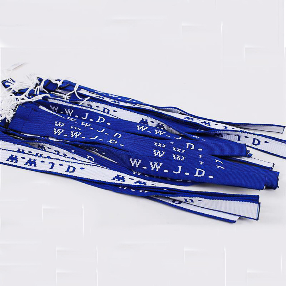 Bracelet Woven WWJD Royal Blue PK25 - Image 7