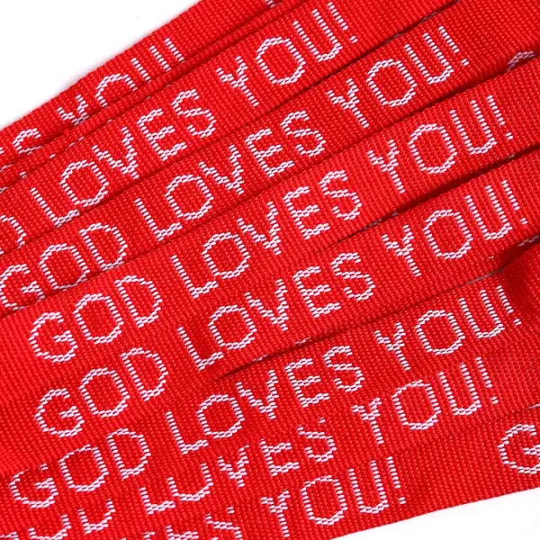 Bracelet Woven God Loves You Red- Swanson Christian Products