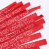 Bracelet Woven God Loves You Red- Swanson Christian Products