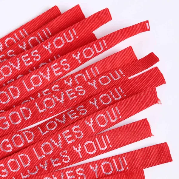 Bracelet Woven God Loves You Red- Swanson Christian Products