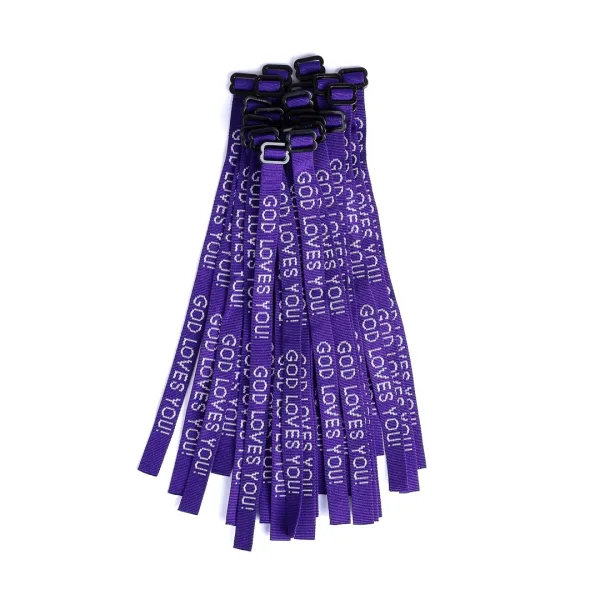 Bracelet Woven God Loves You Purple- Swanson Christian Products