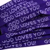 Bracelet Woven God Loves You Purple- Swanson Christian Products