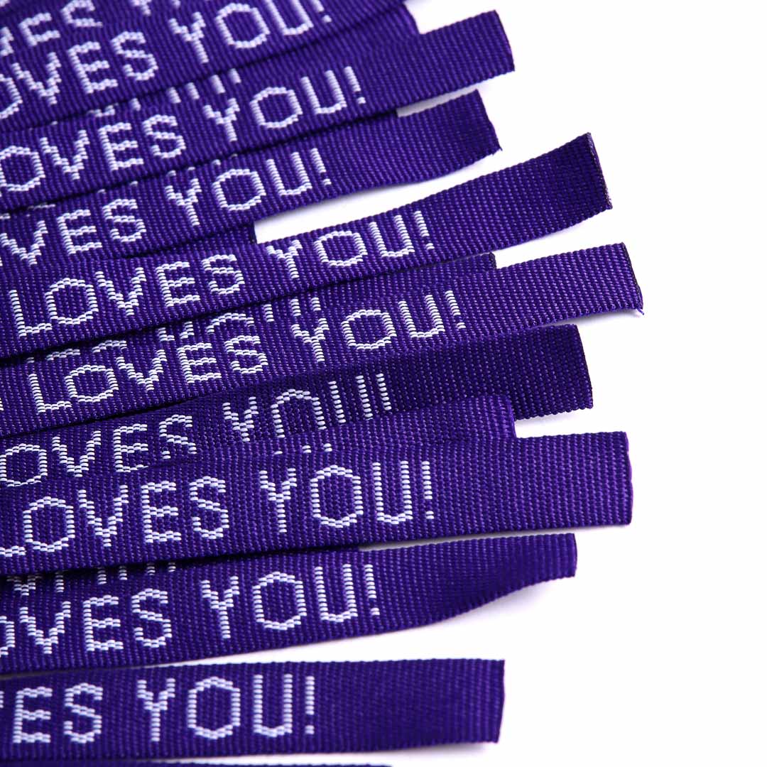 Bracelet Woven God Loves You Purple- Swanson Christian Products
