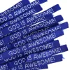 Bracelet Woven God Is Awesome Royal Blue- Swanson Christian Products