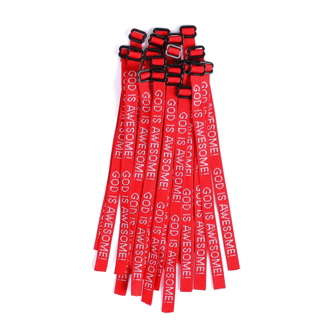 Bracelet Woven God Is Awesome Red- Swanson Christian Products