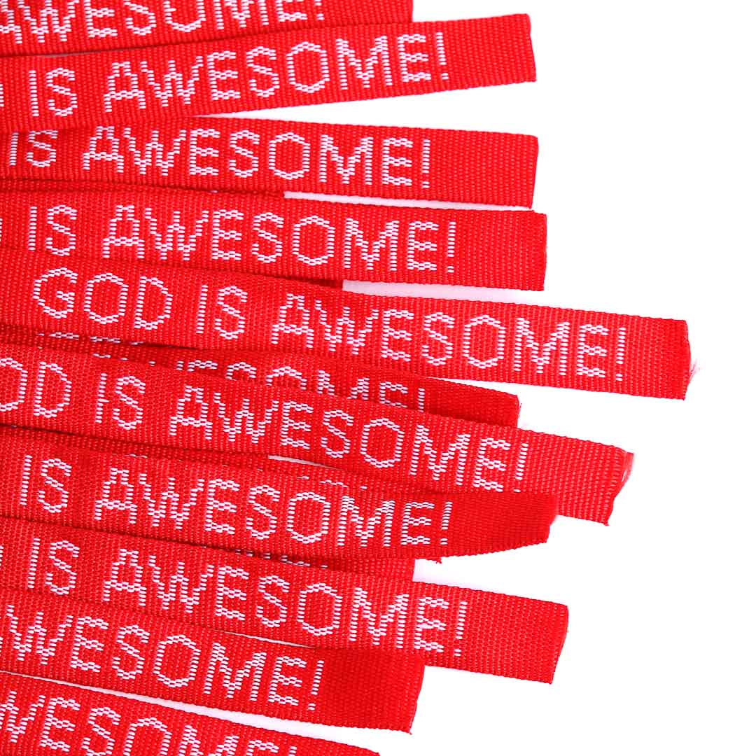 Bracelet Woven God Is Awesome Red- Swanson Christian Products