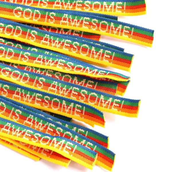 Bracelet Woven God Is Awesome Rainbow- Swanson Christian Products