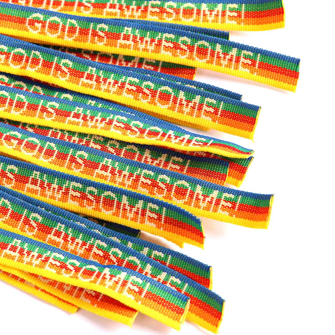 Bracelet Woven God Is Awesome Rainbow- Swanson Christian Products