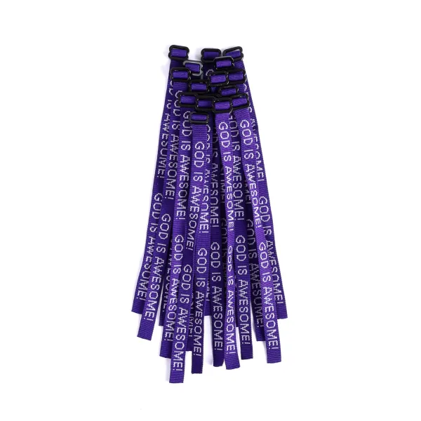 Bracelet Woven God Is Awesome Purple- Swanson Christian Products