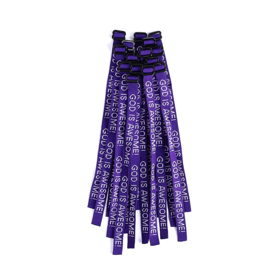 Bracelet Woven God Is Awesome Purple- Swanson Christian Products